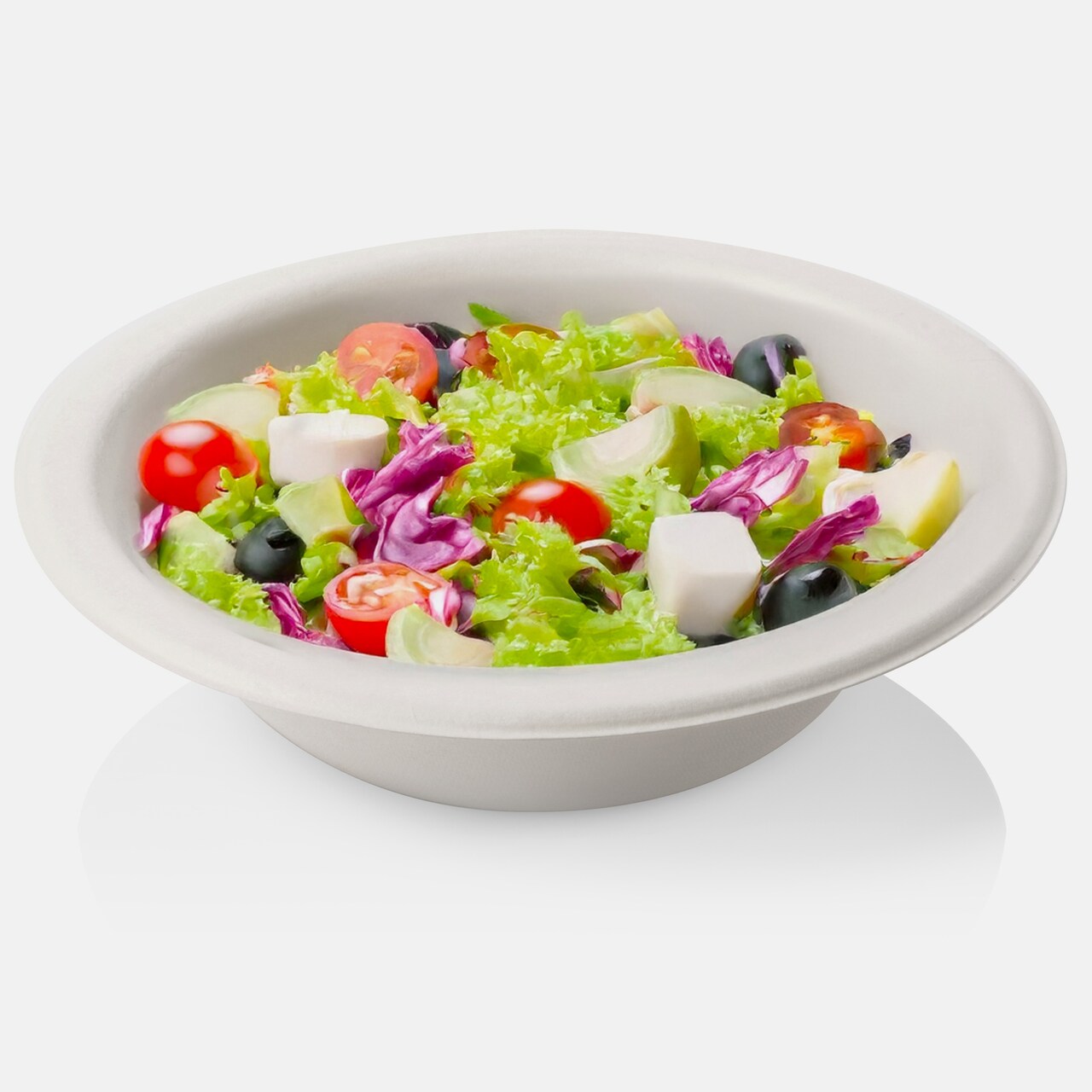 Greener Settings 125-Pack 12 oz Compostable Paper Bowls – Heavy-Duty Sugarcane Bagasse, Biodegradable, Microwavable, Freezer Safe, Leak-Resistant, Cut-Resistant Eco-Friendly Bowls for Soup, Cereal, and Snacks